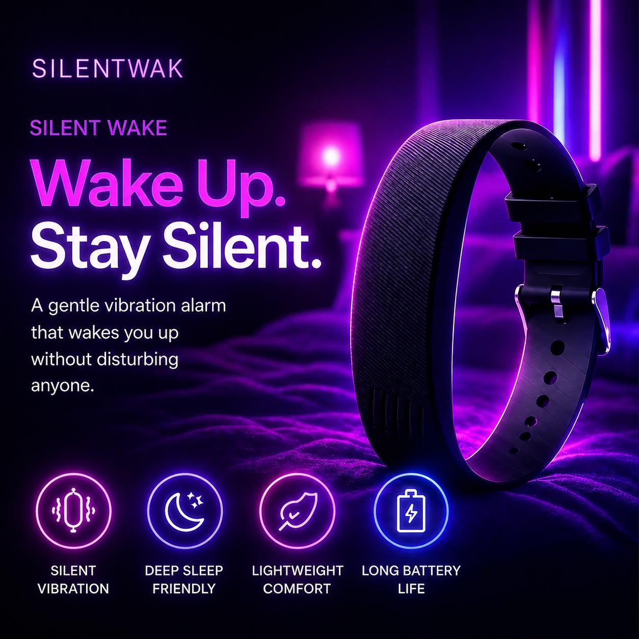 SilentWak™: Gentle Mornings, Undisturbed Peace.